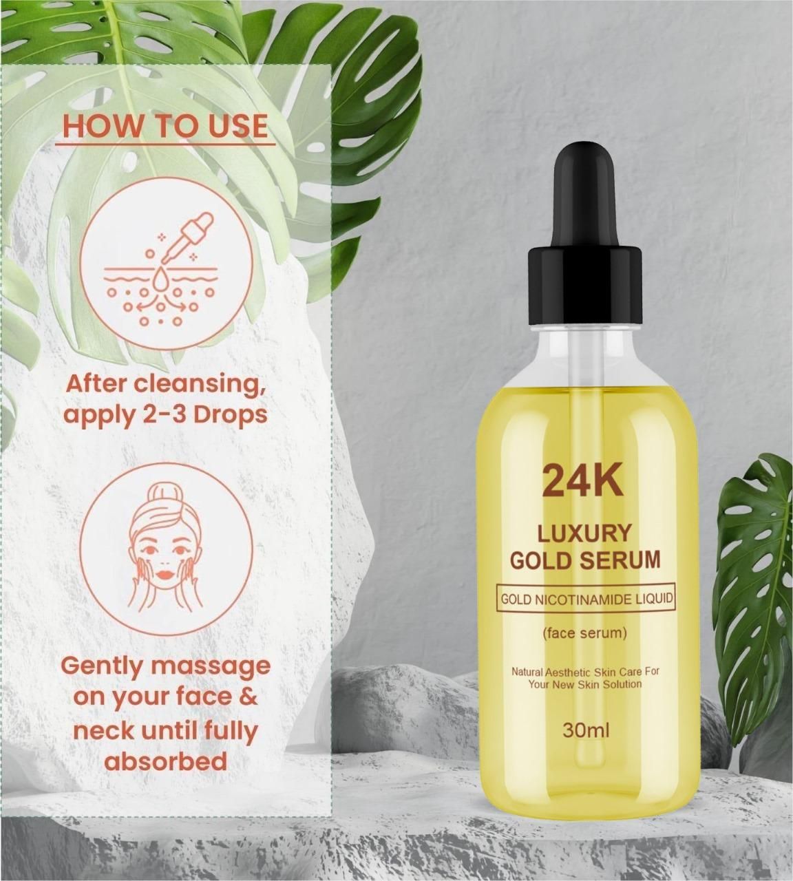 24k Luxury gold serum pack of 2 (30 ml)