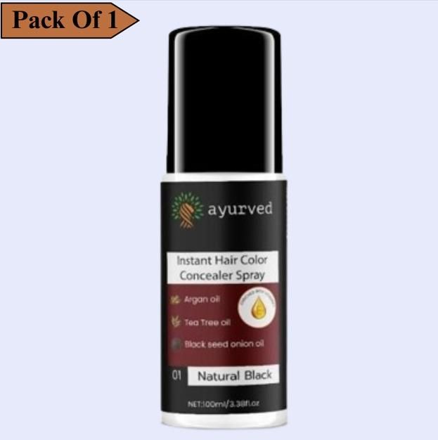 Ayurved 2 in 1 Instant Hair Color Spray with German Formula(Pack Of 1)