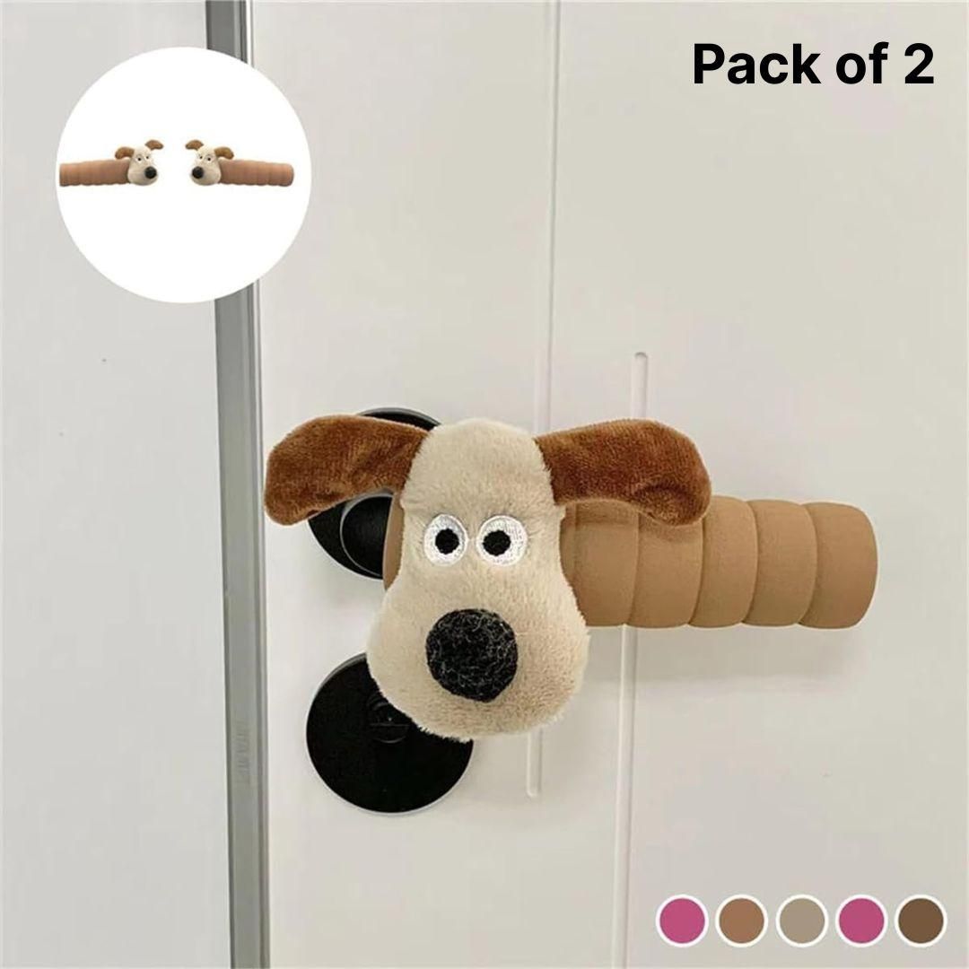 Cute Antistatic and Anti Collision Cartoon Pattern Door Handle Cover Pack of 2